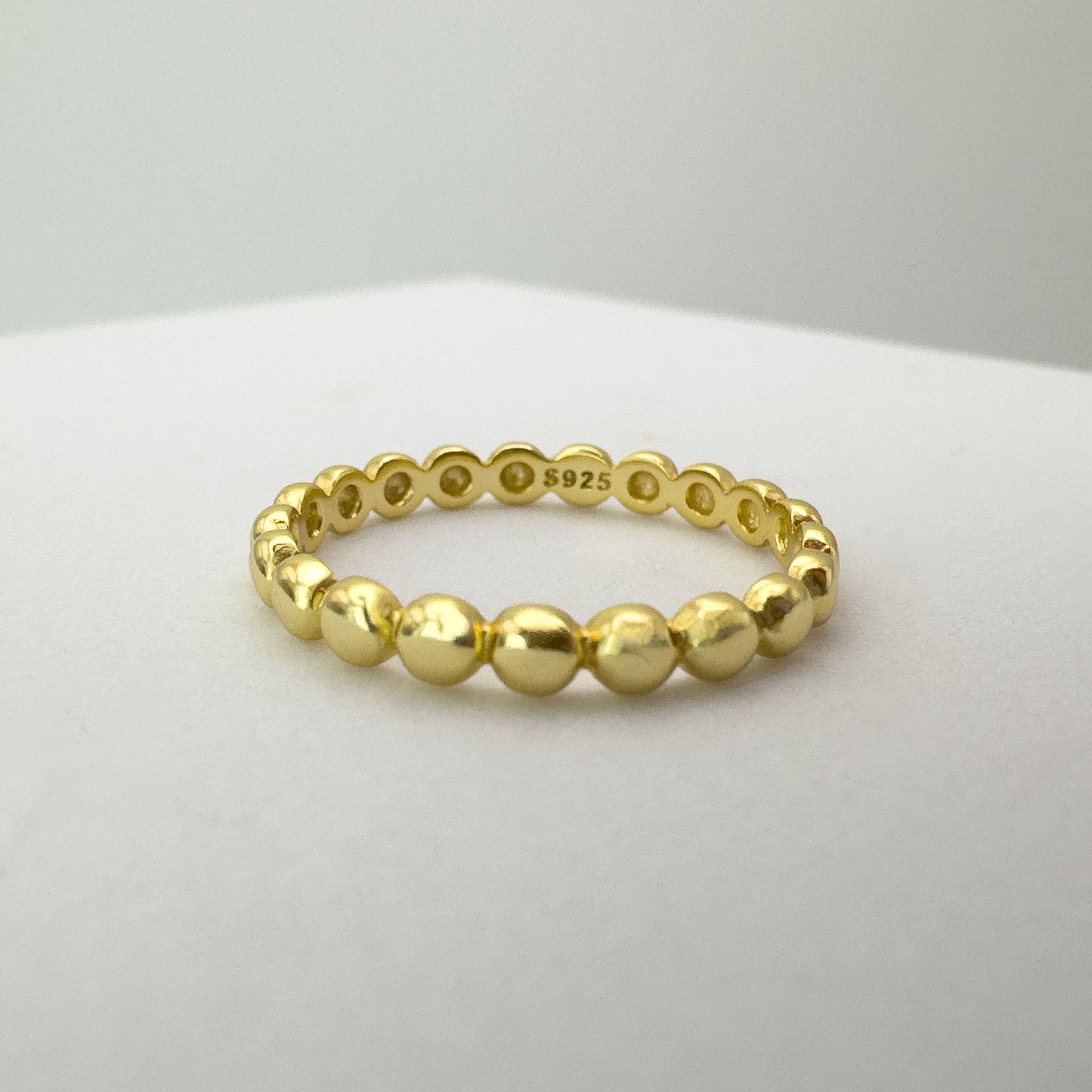 Iris Dot Bead Gold Ring S Rings Razzle and Rose