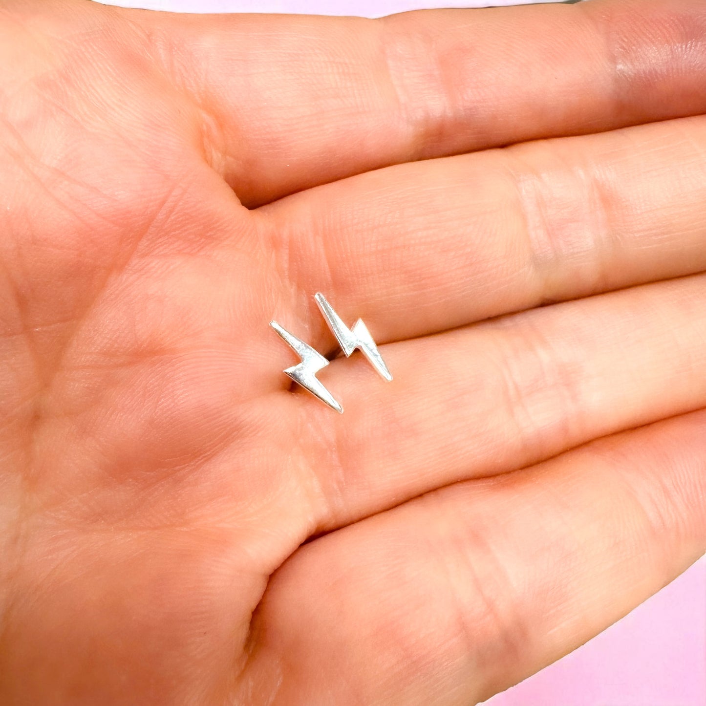 Ali Lightning Bolt Sterling Silver Stud Earrings - Razzle and Rose Jewellery