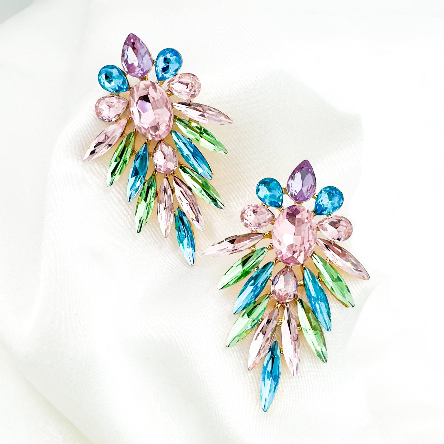Kiki Colourful Statement Earrings - Razzle and Rose Jewellery
