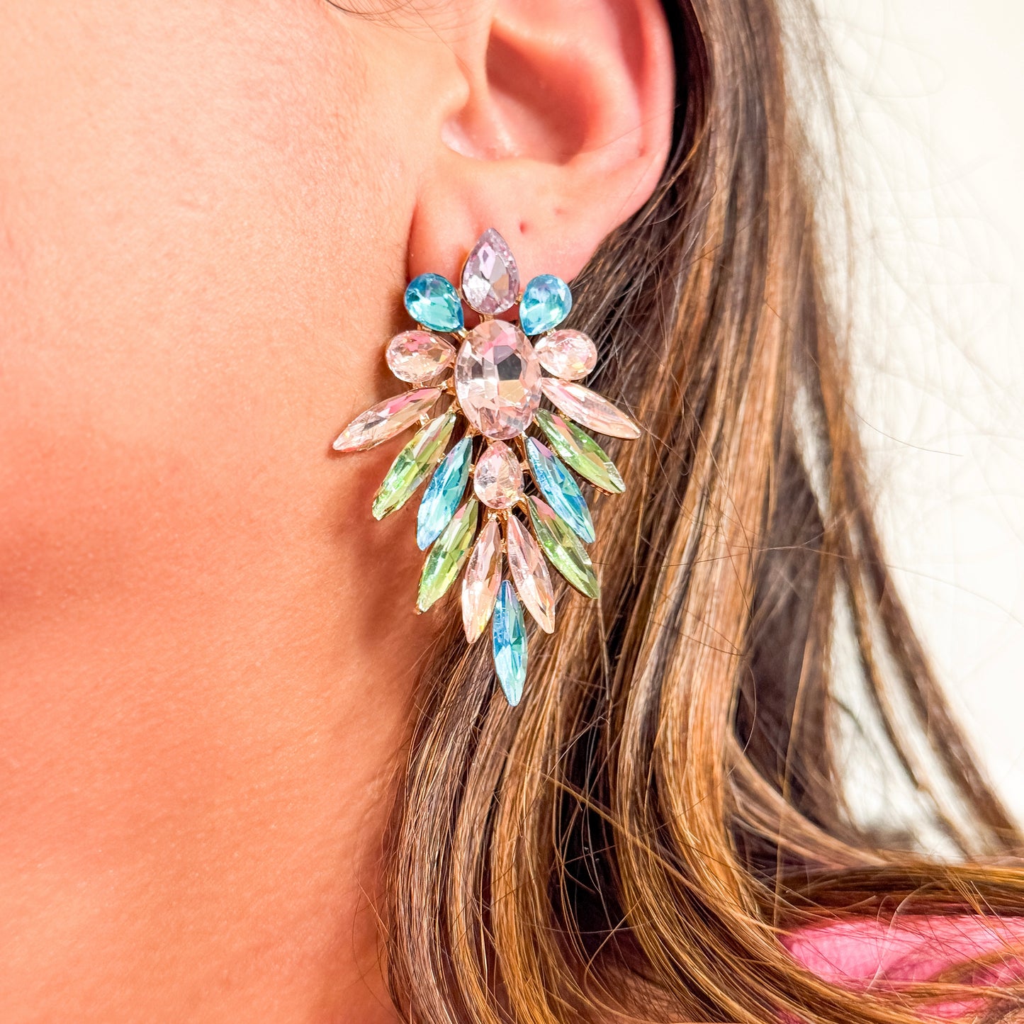 Kiki Colourful Statement Earrings - Razzle and Rose Jewellery