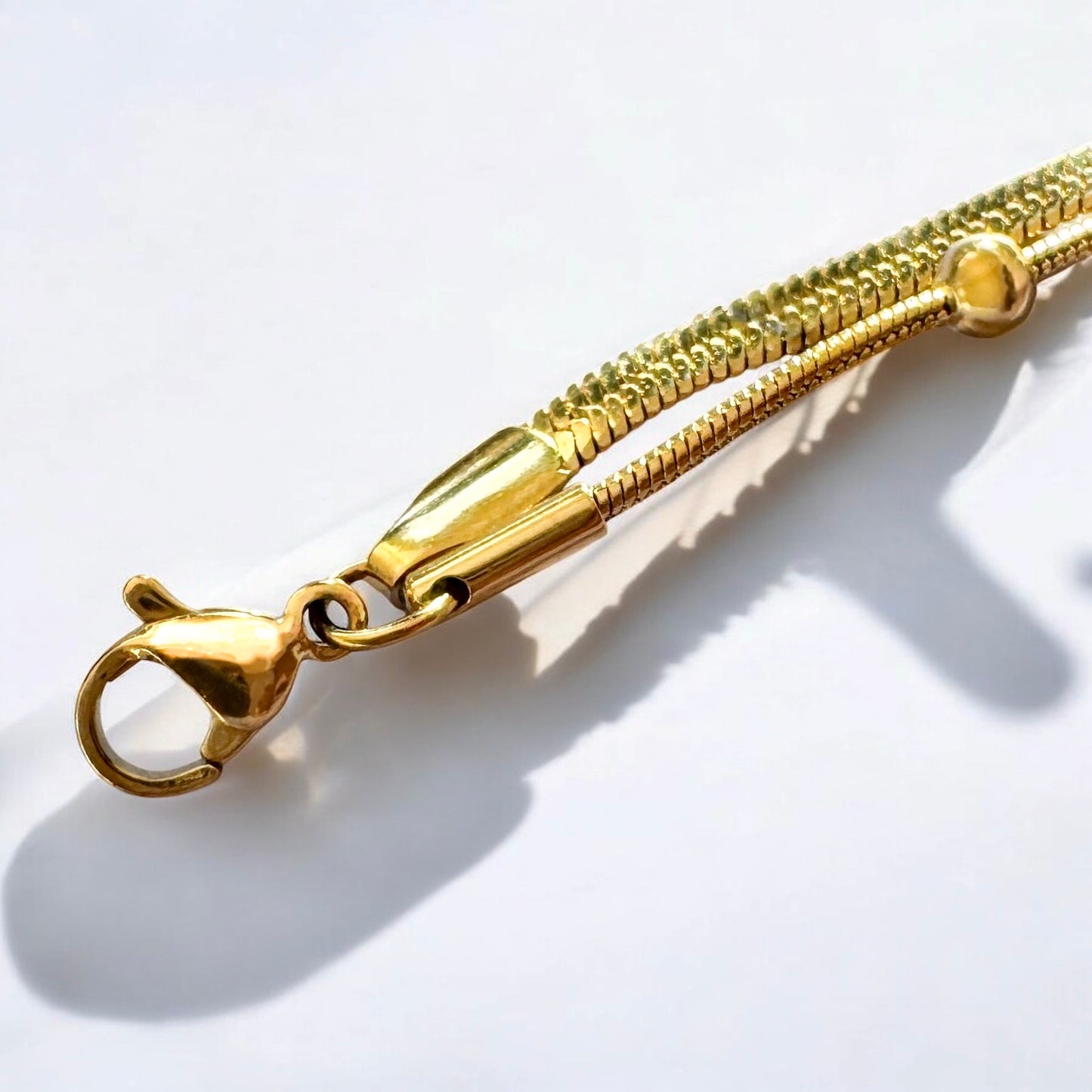 Raya Gold Double Chain Anklet - Razzle and Rose Jewellery