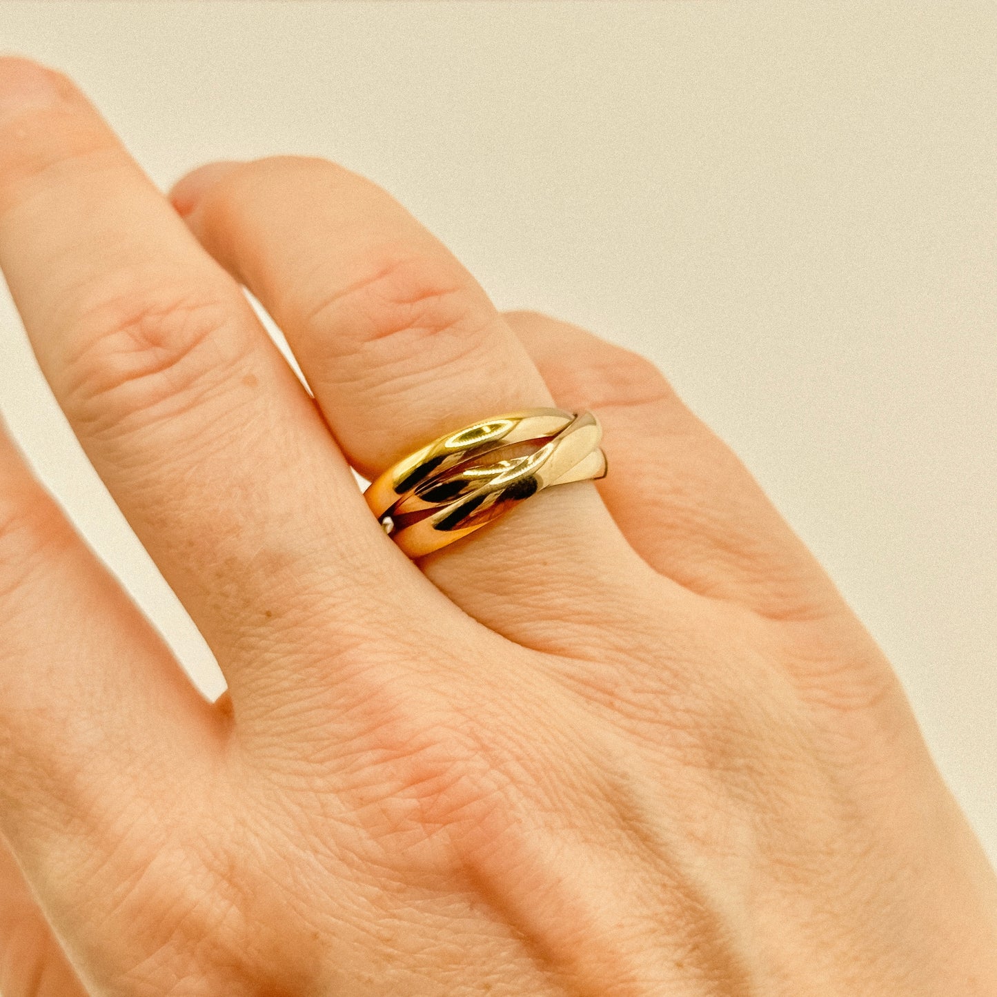 Tara Gold Triple Stack Twisted Russian Ring
