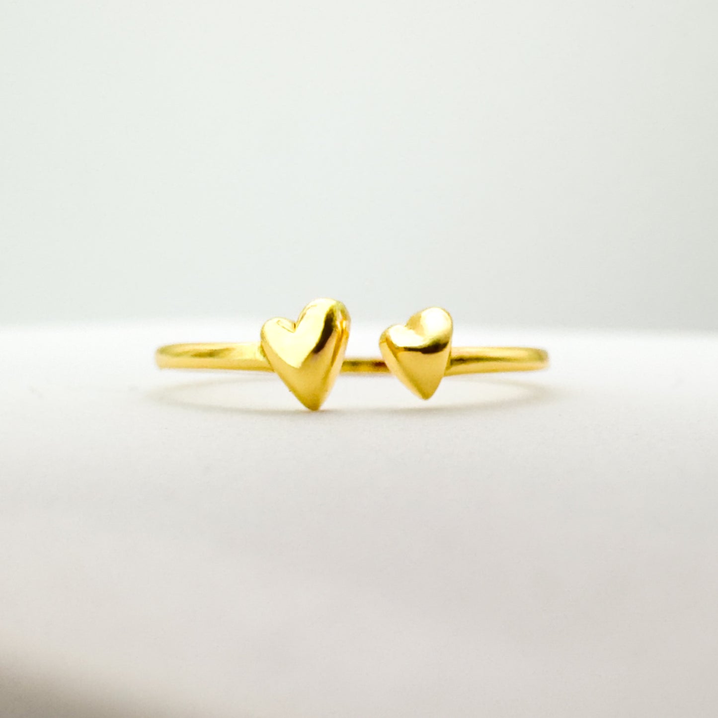 Ariana Gold Adjustable Heart Ring One Size Adjustable Adjustable Rings Razzle and Rose