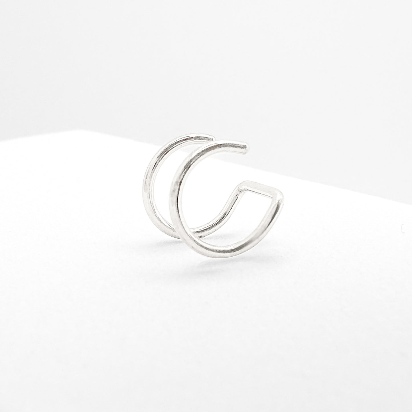 Jada White Gold Double Ear Cuff - Razzle and Rose Jewellery
