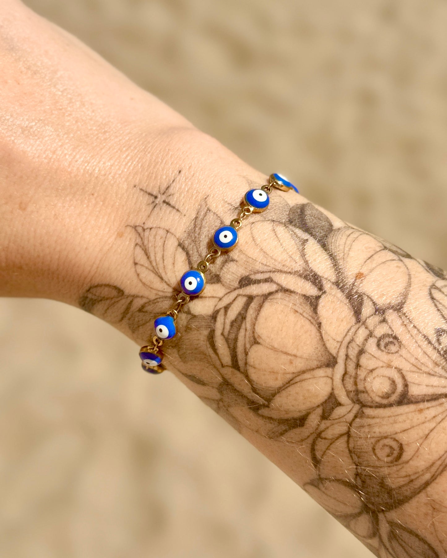 Sia Gold Evil Eye Chain Bracelet - Razzle and Rose Jewellery