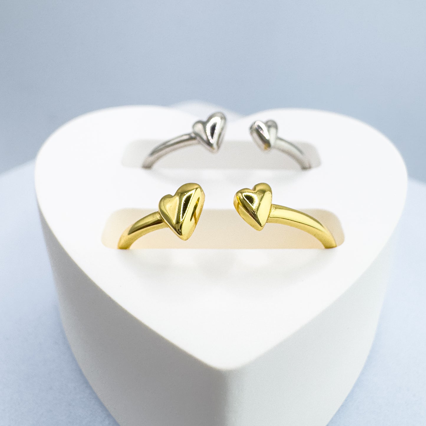 Ariana Gold Vermeil Heart Ring | Adjustable - Razzle and Rose Jewellery