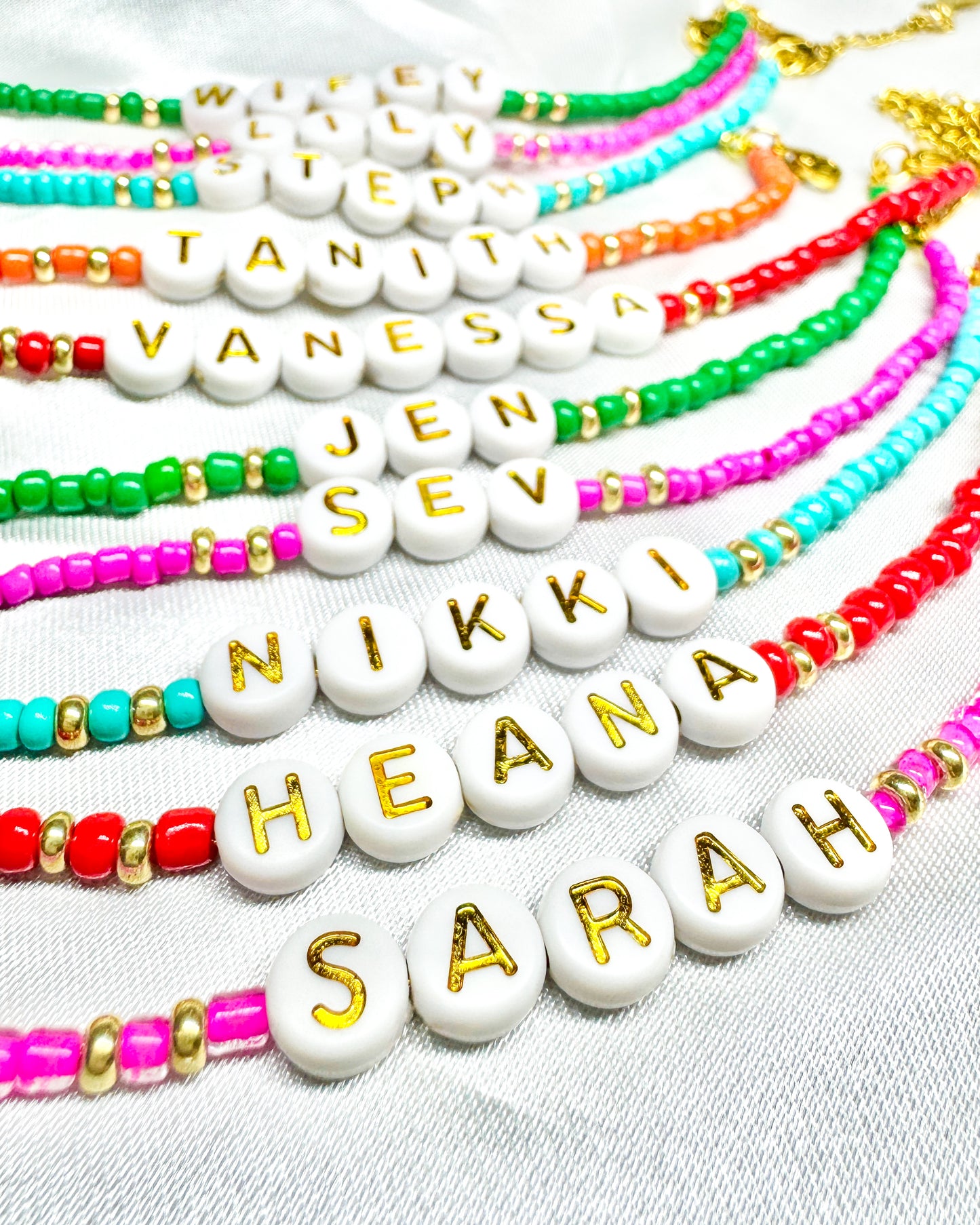 Remi Personalised Name Bead Bracelet