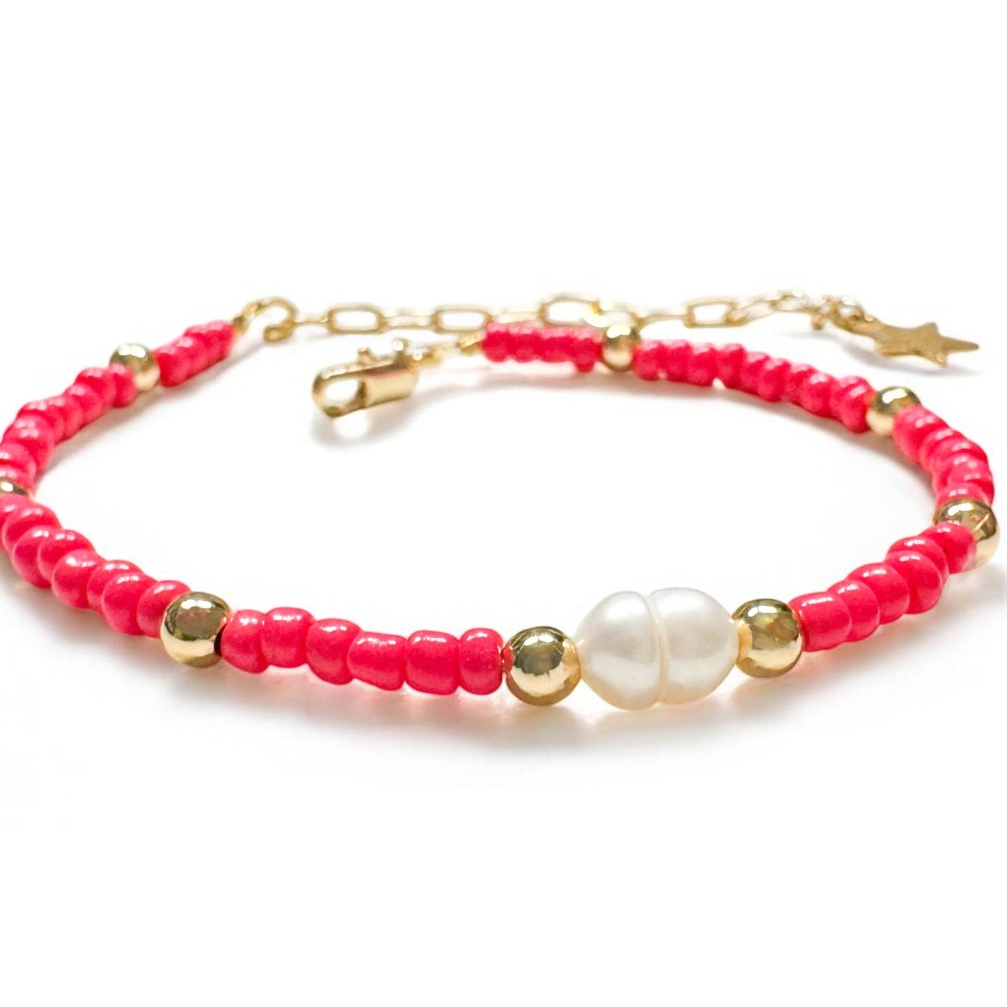 Aria Pearl Gold Bead Bracelet - Razzle and Rose Jewellery