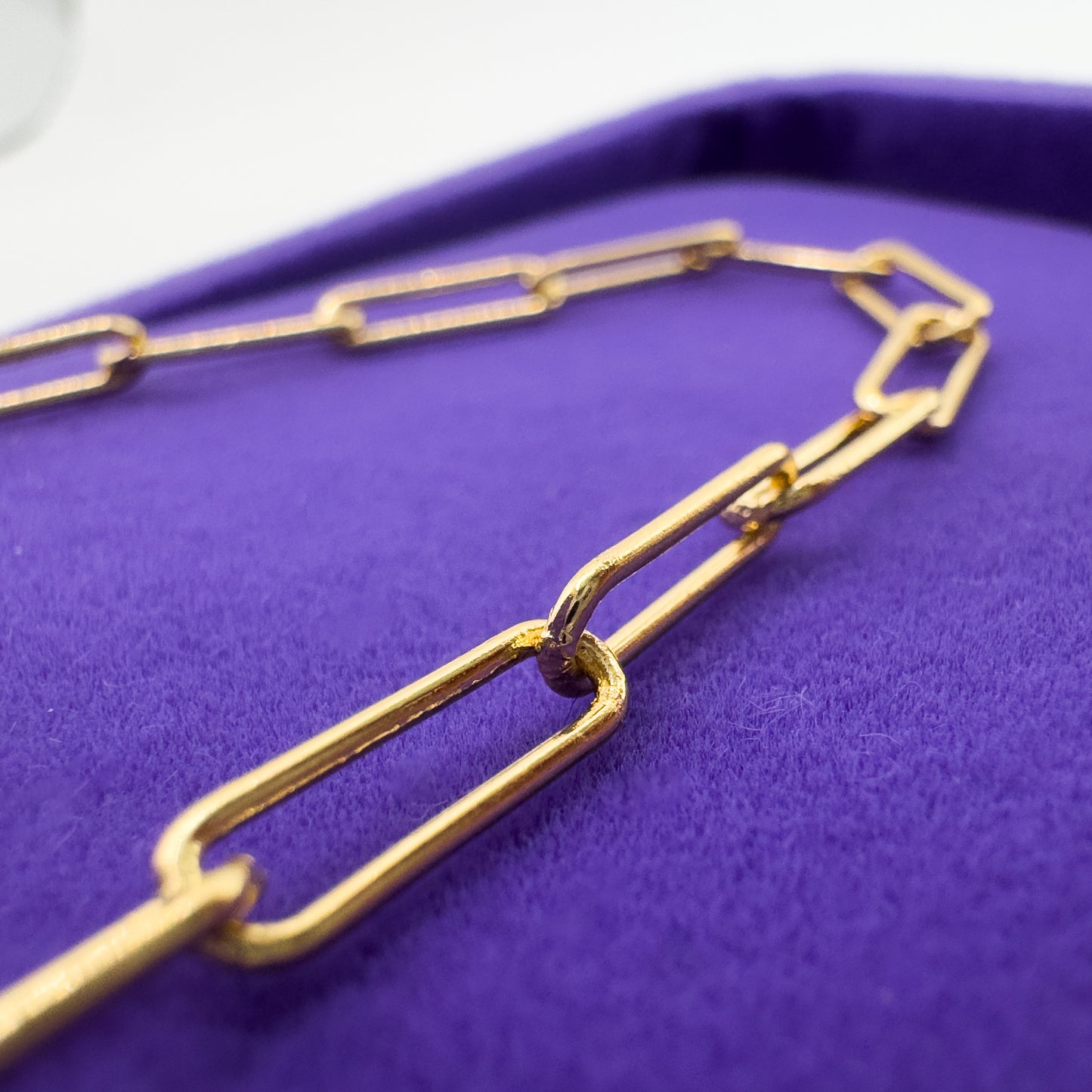 Sienna Gold Paperclip Chain Necklace - Razzle and Rose Jewellery