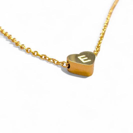 Sasha Initial Heart Charm Necklace | Choose Your Initial - Razzle and Rose Jewellery