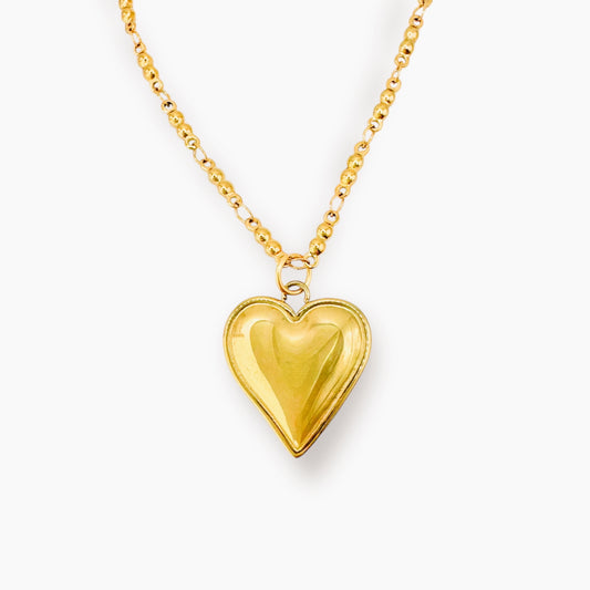 Esme Gold Heart Pendant Necklace - Razzle and Rose Jewellery