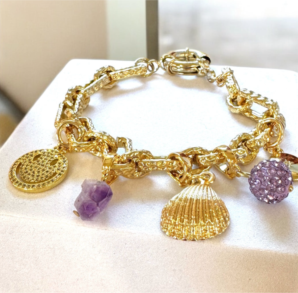 Custom Charm Jewellery | Whatever Your Vibe | 18k Gold Plated - Razzle and Rose Jewellery