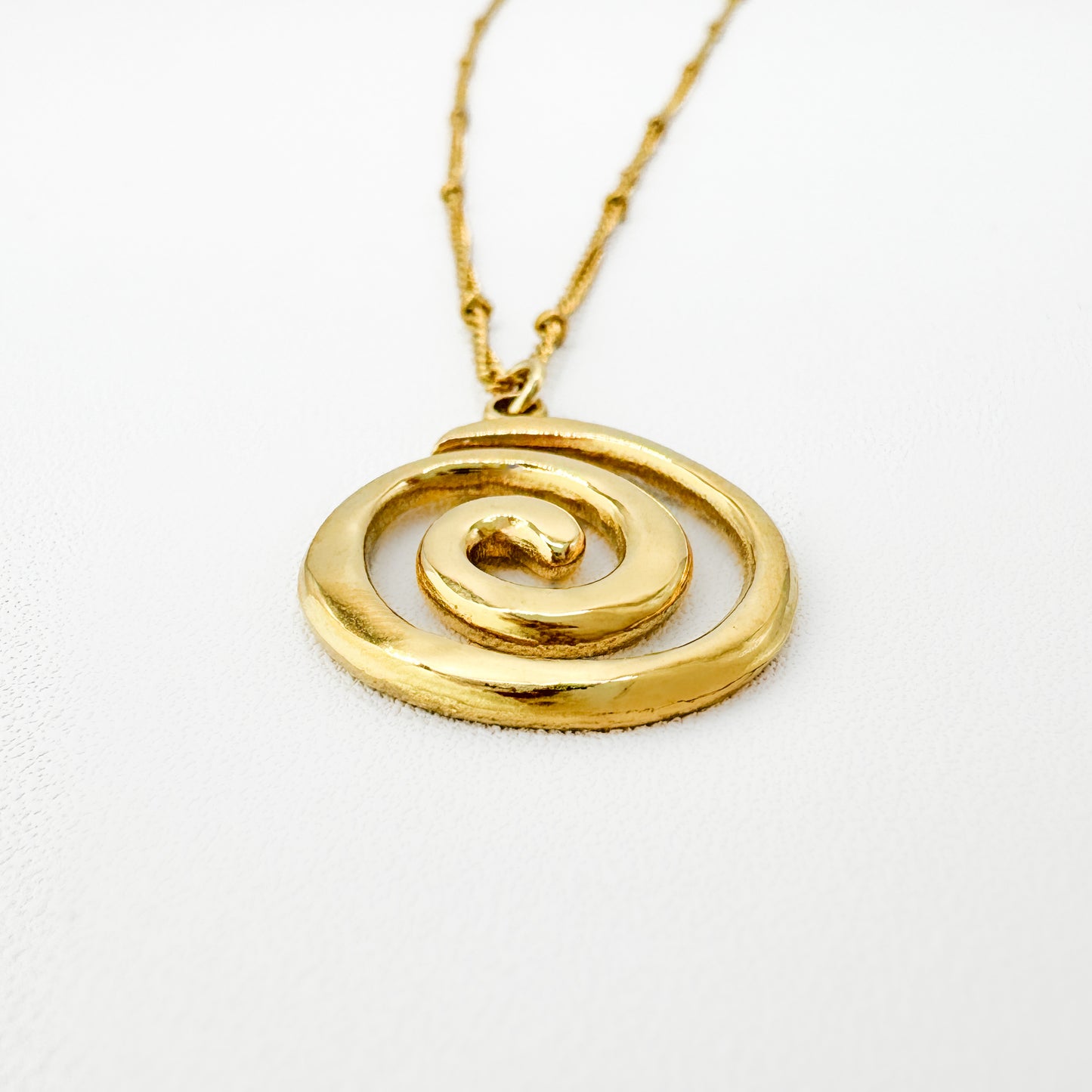 Aurelia Gold Spiral Pendant Necklace - Razzle and Rose Jewellery