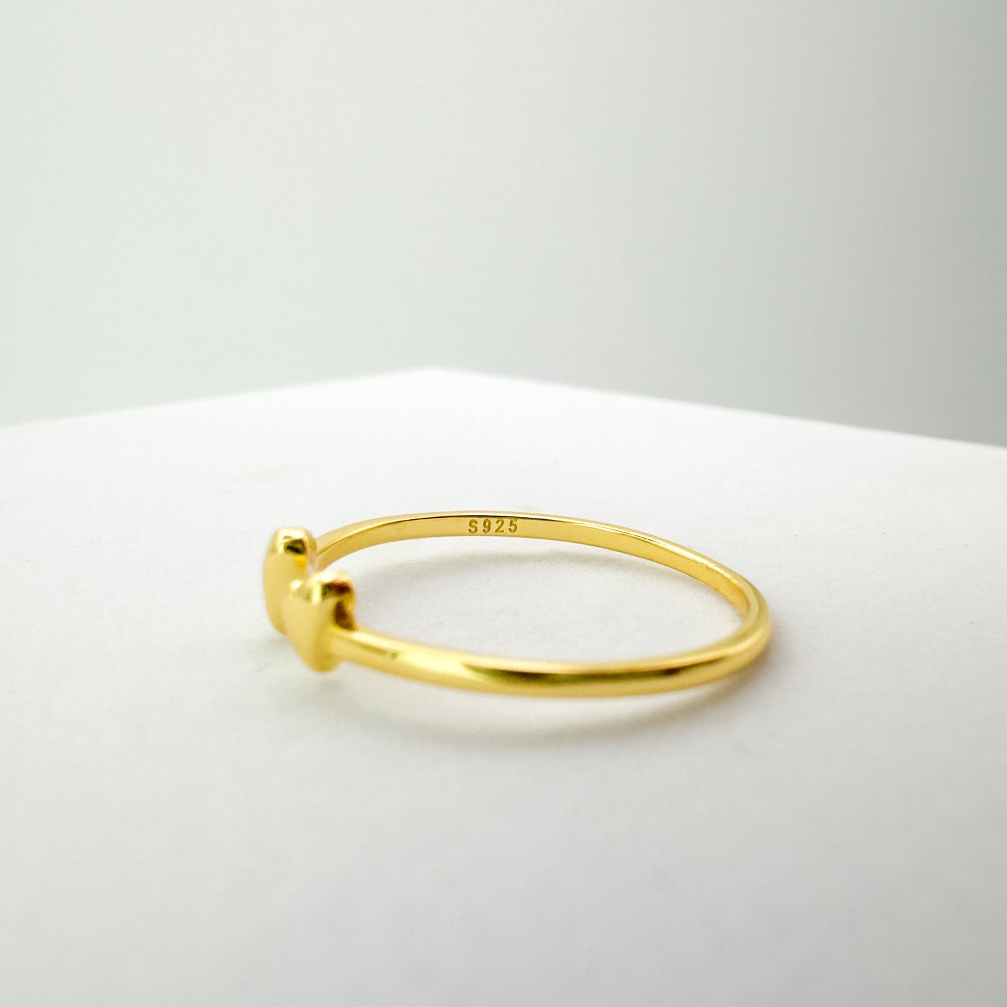 Ariana Gold Adjustable Heart Ring One Size Adjustable Adjustable Rings Razzle and Rose