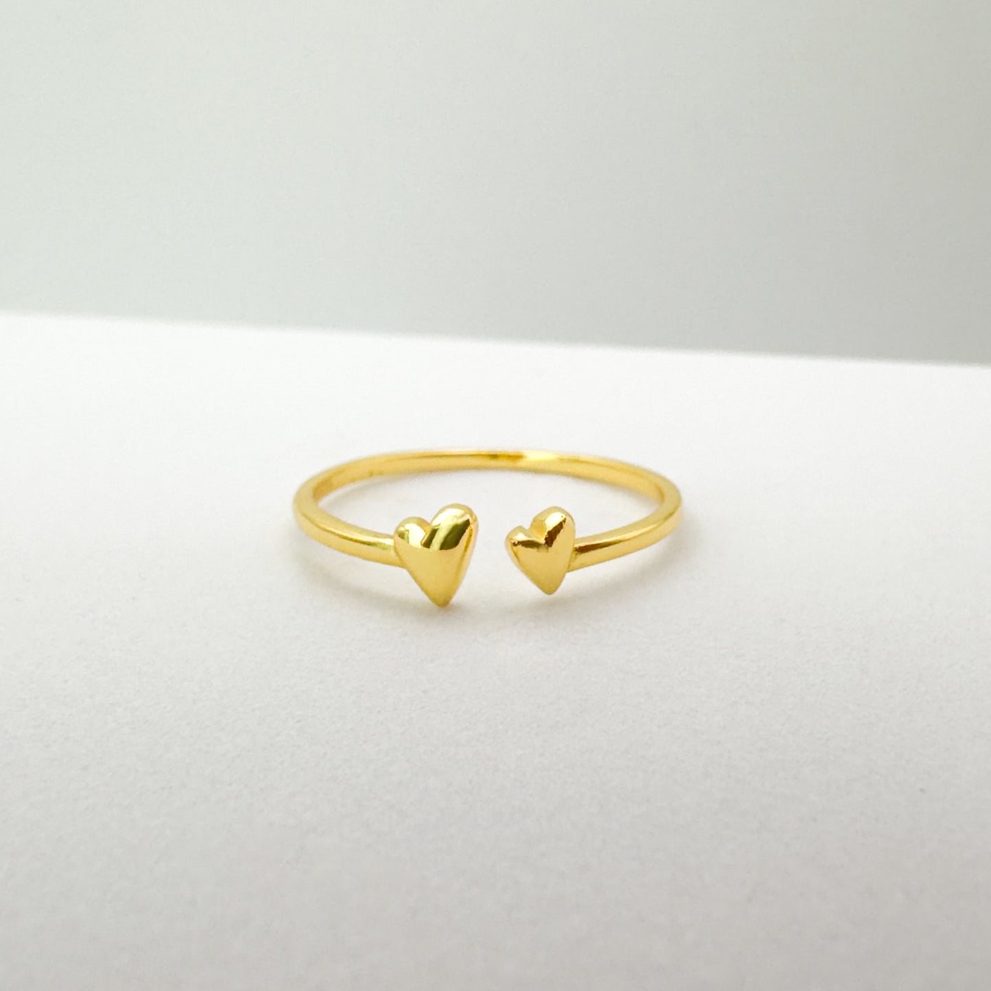 Ariana Gold Vermeil Heart Ring | Adjustable - Razzle and Rose Jewellery