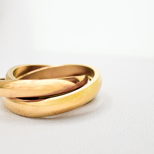 Tara Gold Triple Stack Twisted Russian Ring