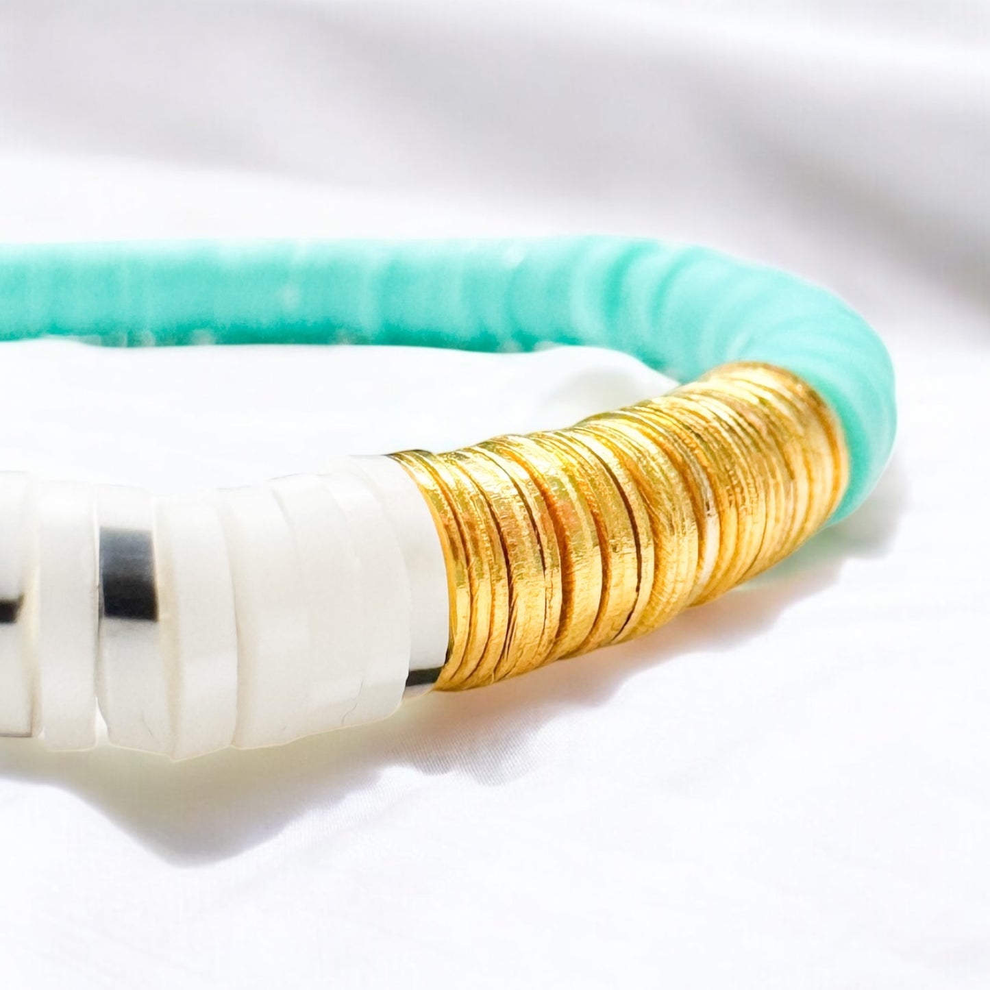 Sofia Turquoise Heishi Clay Bead Bracelet