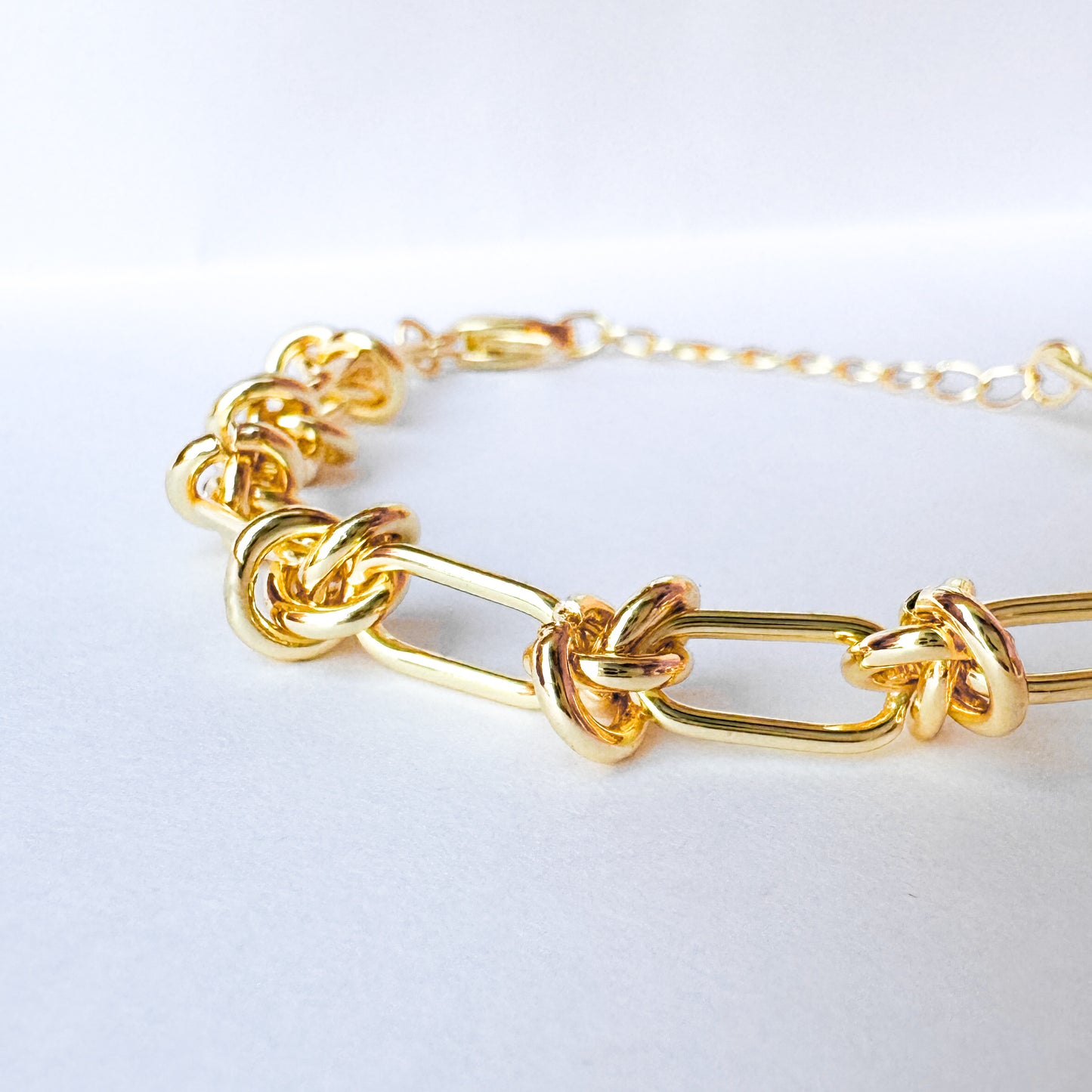 Savannah Gold Chunky Knot Chain Bracelet - Razzle and Rose Jewellery