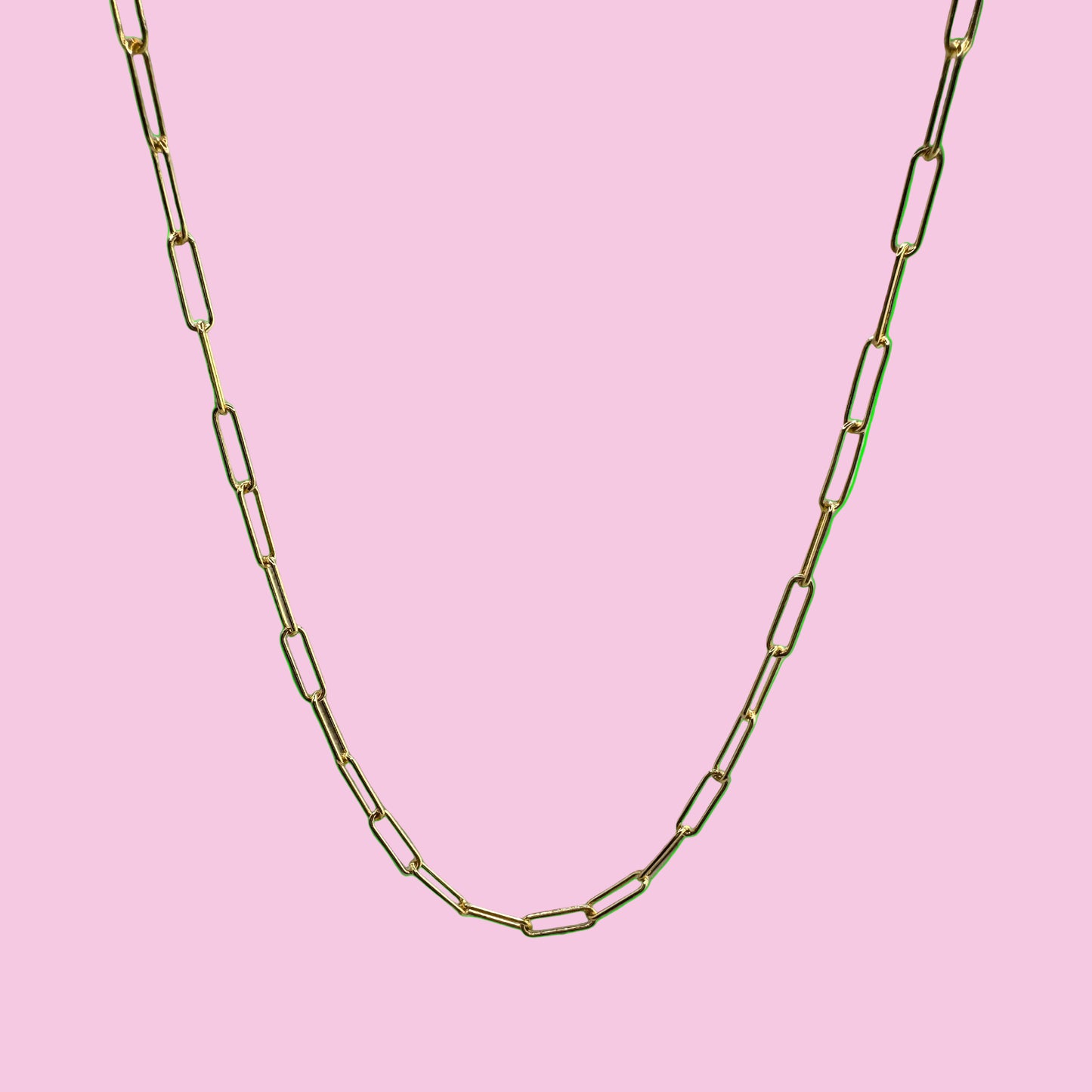 Sienna Gold Paperclip Chain Necklace - Razzle and Rose Jewellery