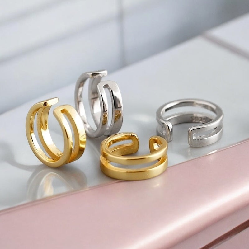 Kimmi Gold Vermeil Chunky Ear Cuff - Razzle and Rose Jewellery
