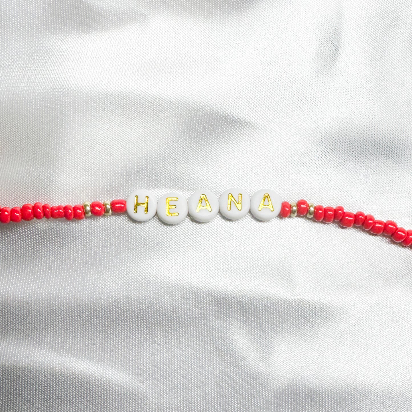 Remi Personalised Name Bead Bracelet - Razzle and Rose Jewellery