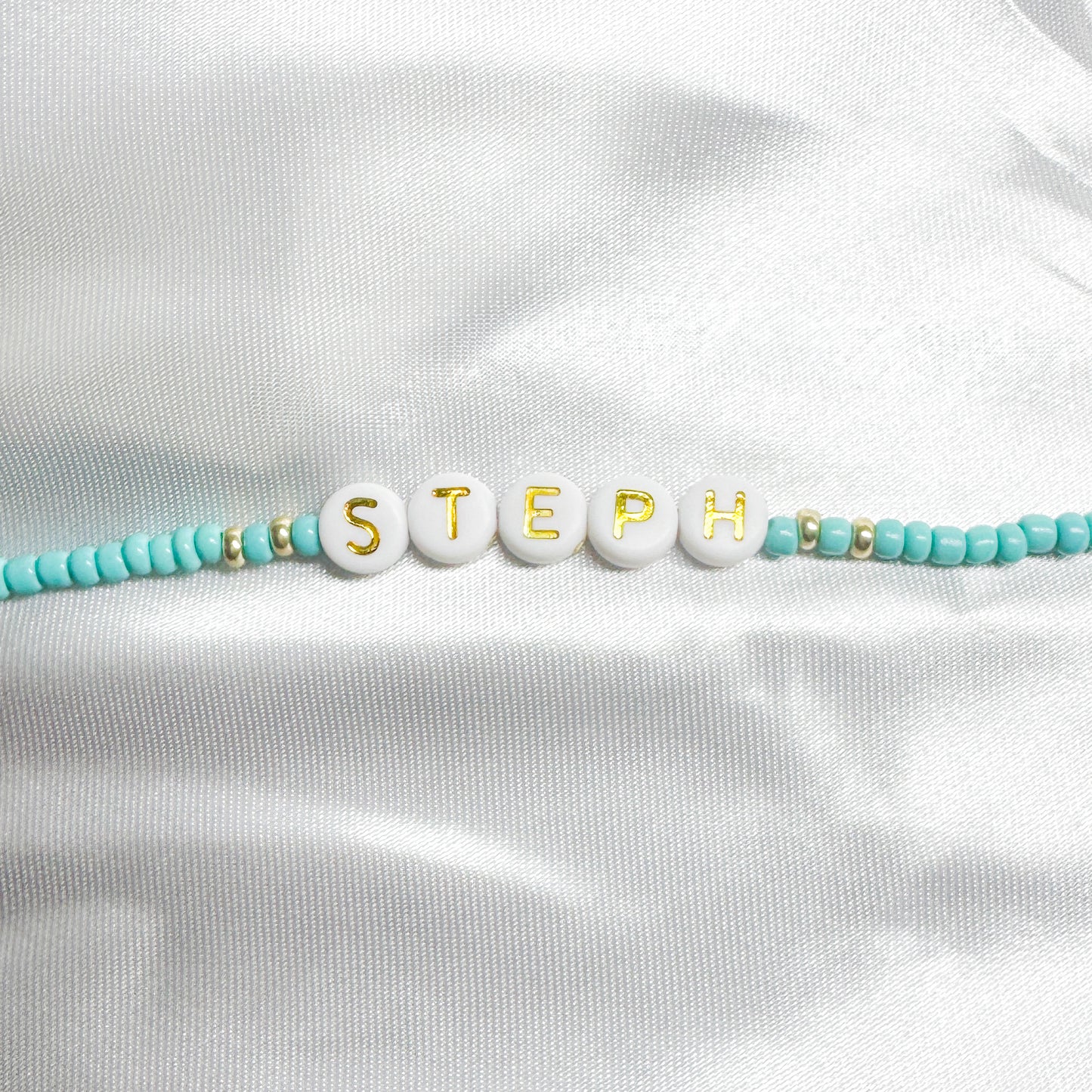 Remi Personalised Name Bead Bracelet - Razzle and Rose Jewellery