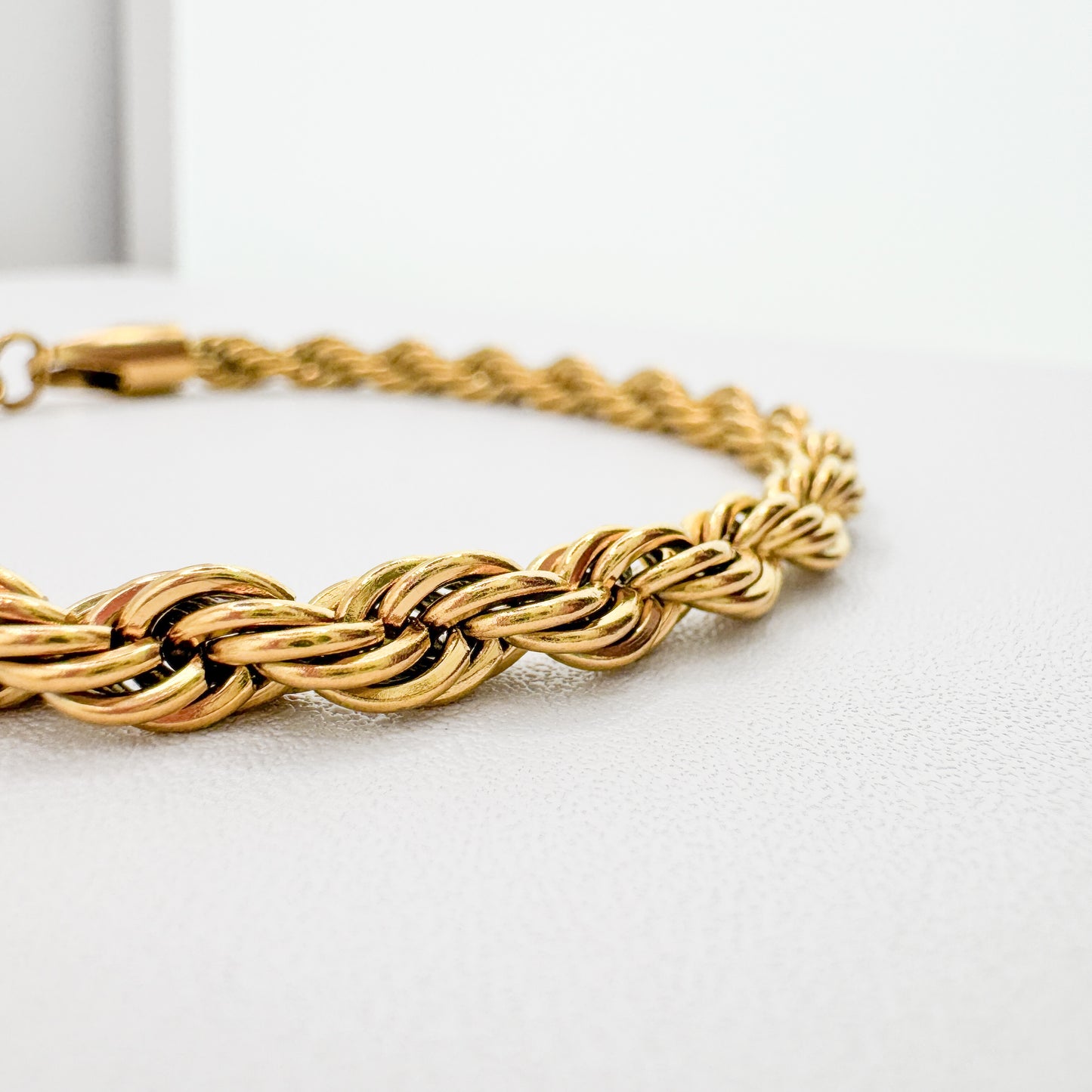 Naya Gold Chunky Rope Chain Bracelet - Razzle and Rose Jewellery