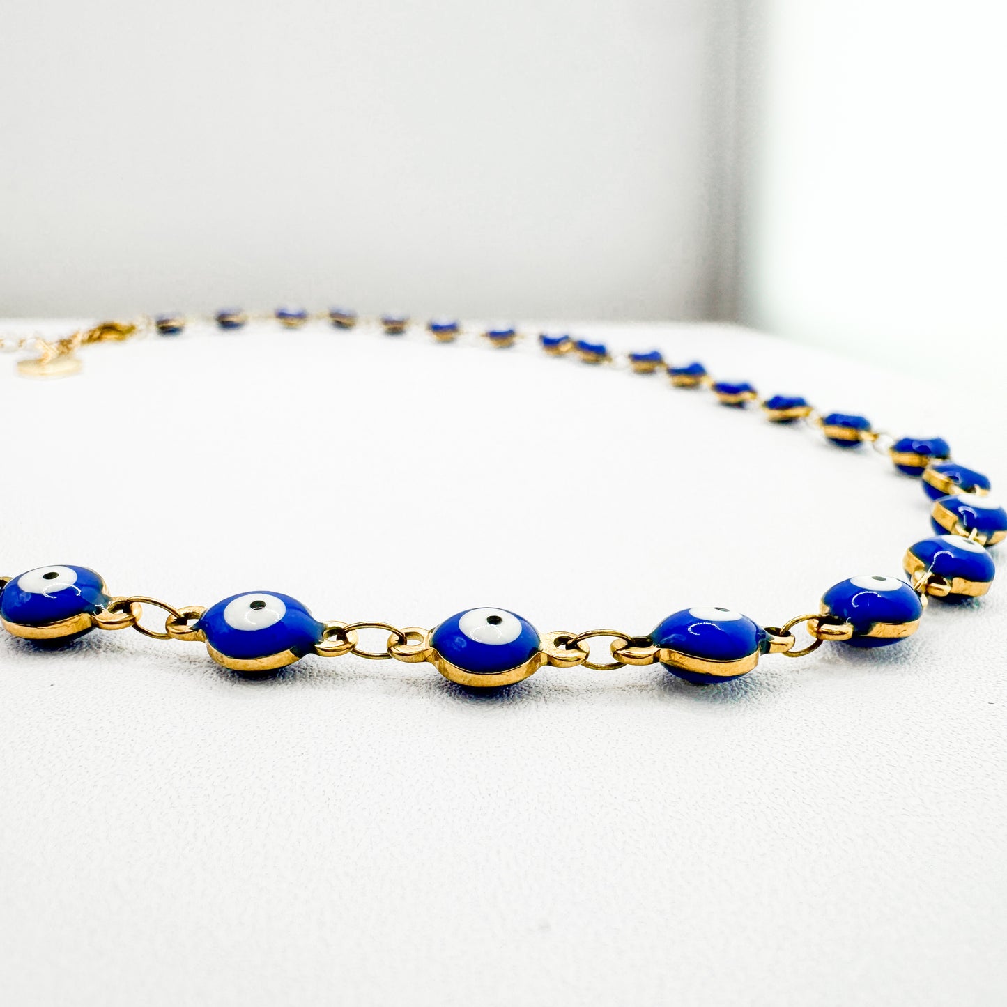Sia Gold Evil Eye Chain Necklace - Razzle and Rose Jewellery