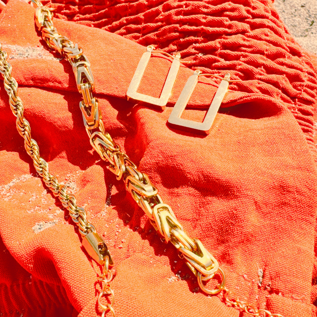 Sierra Gold Chunky Geometric Chain Bracelet - Razzle and Rose Jewellery