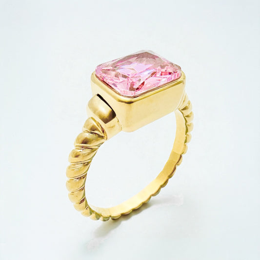 Sophie Pink Gemstone Statement Ring