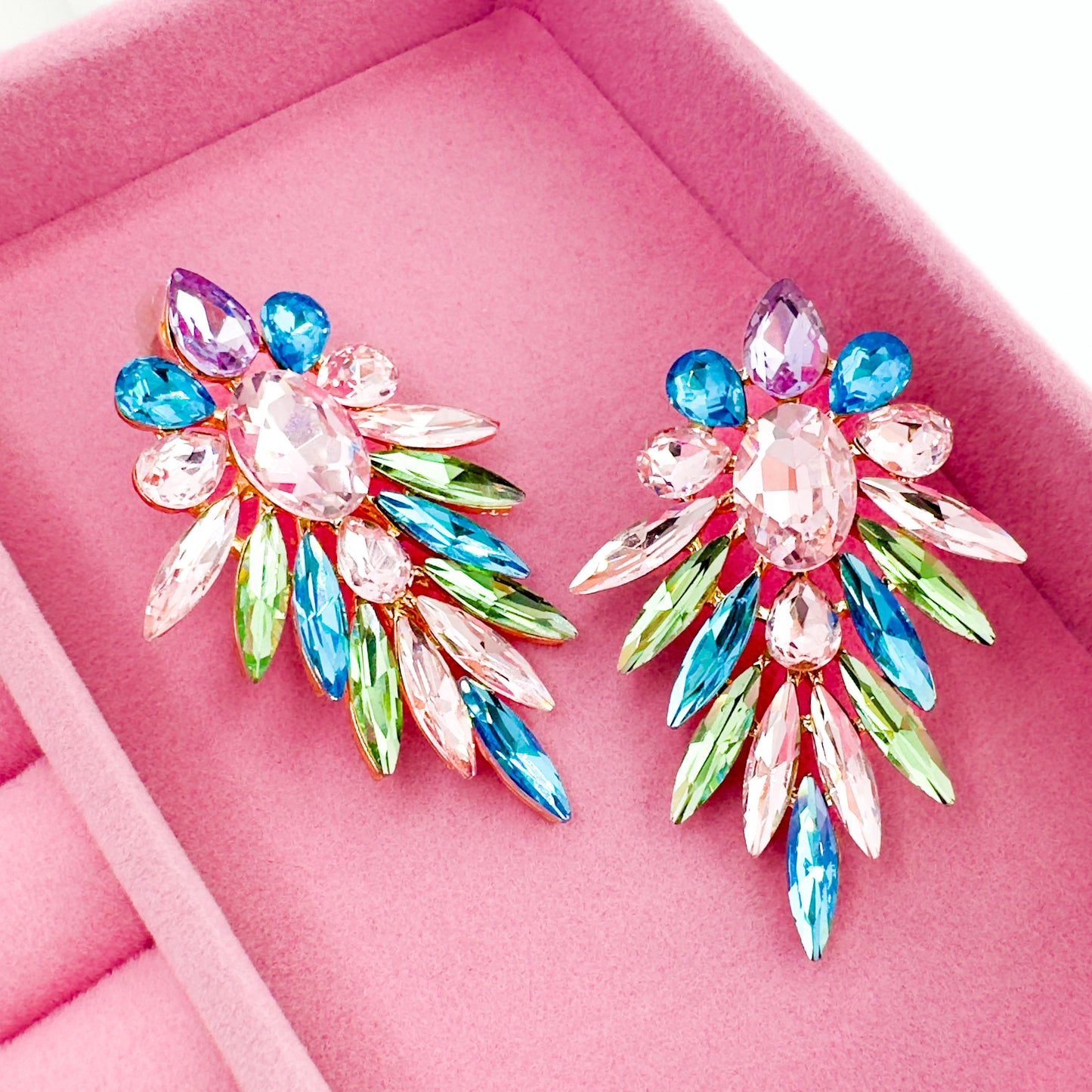 Kiki Colourful Gold Statement Earrings Default Title Stud Earrings Razzle and Rose