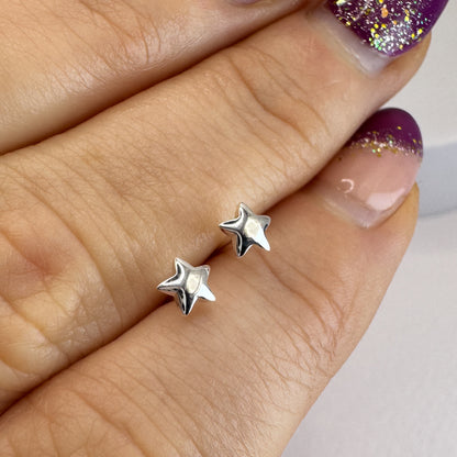 Astra Sterling Silver Mini Star Studs