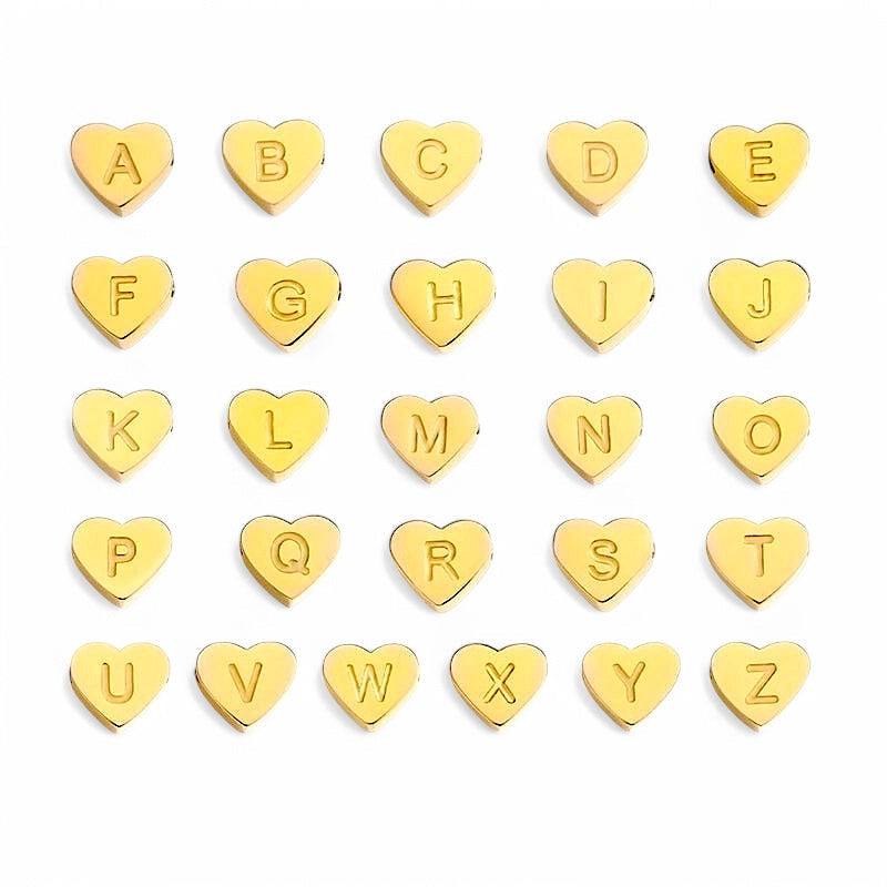 The Gold Heart Gift Set | Ring + Initial Necklace Bundle - Save 20%