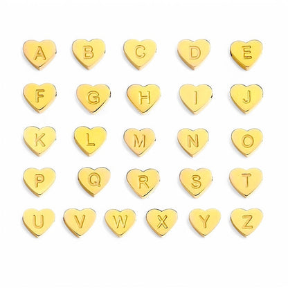 The Gold Heart Gift Set | Ring + Initial Necklace Bundle - Save 20%