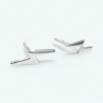Ali Lightning Bolt Sterling Silver Stud Earrings - Razzle and Rose Jewellery