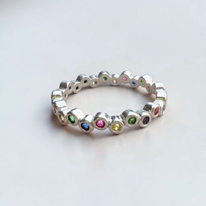 Carla Silver Rainbow Ring