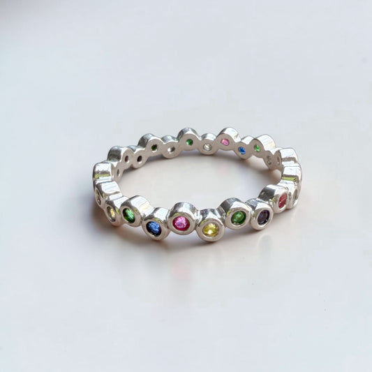 Carla Silver Rainbow Ring
