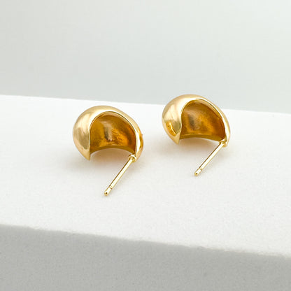 Aurora Gold Gemstone Chunky Small Hoop Earrings - Razzle and Rose Jewellery