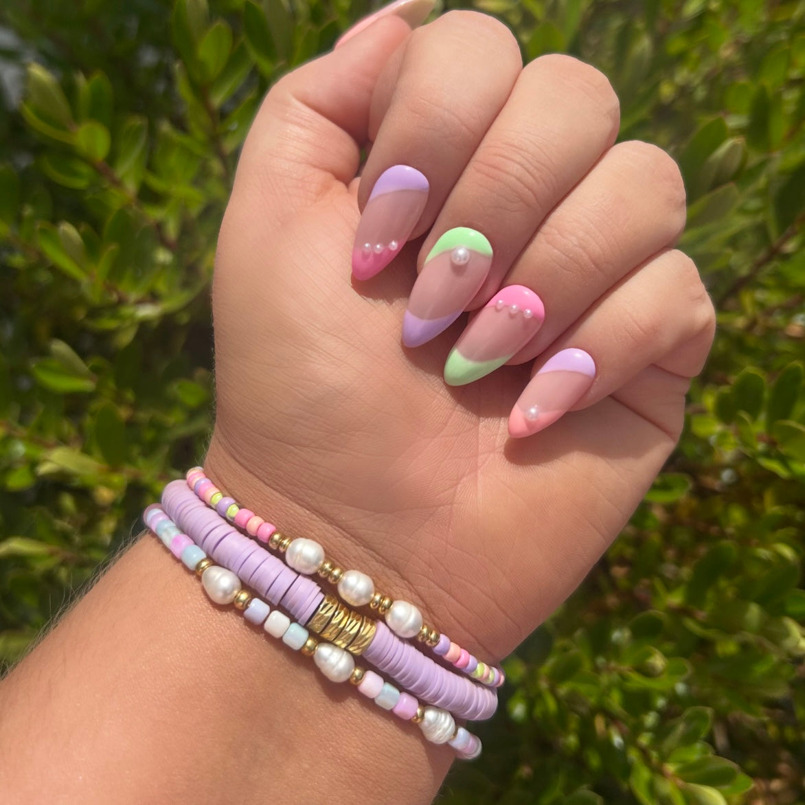 Palermo Colourful Heishi Bead Bracelet | Stretch Fit