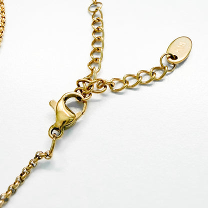 Interlocking Hoop Gold Pendant Necklace