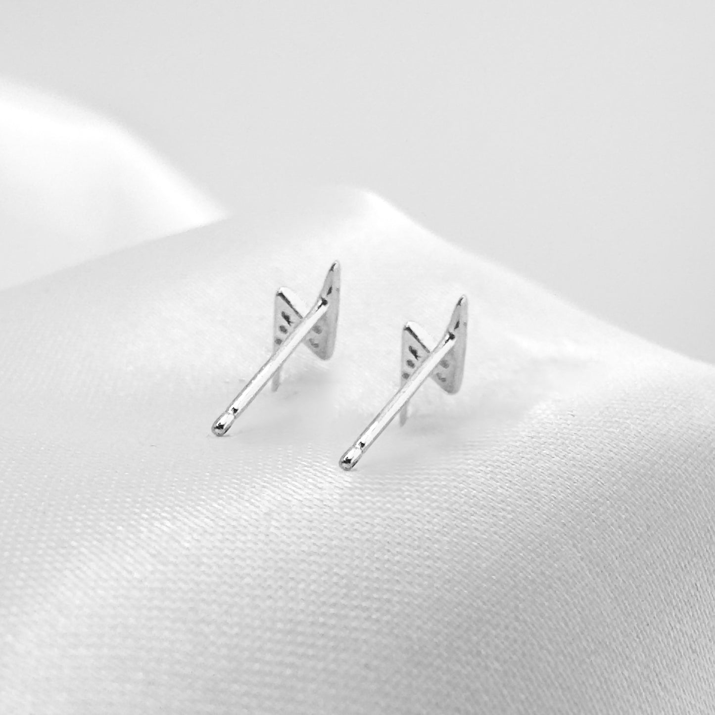 Zuri Sterling Silver Lightning Stud Earrings Default Title Stud Earrings Razzle and Rose