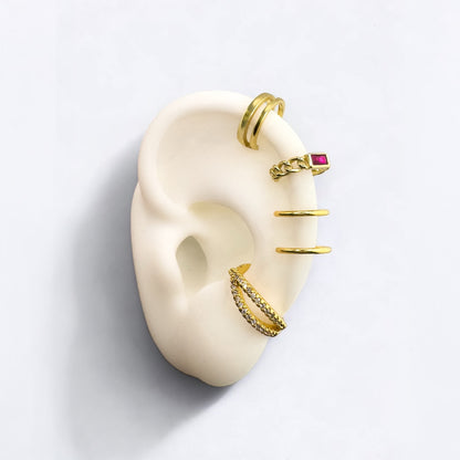 Jada Gold Double Ear Cuff - Razzle and Rose Jewellery