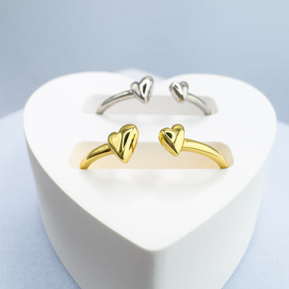Ariana Gold Vermeil Heart Ring | Adjustable - Razzle and Rose Jewellery