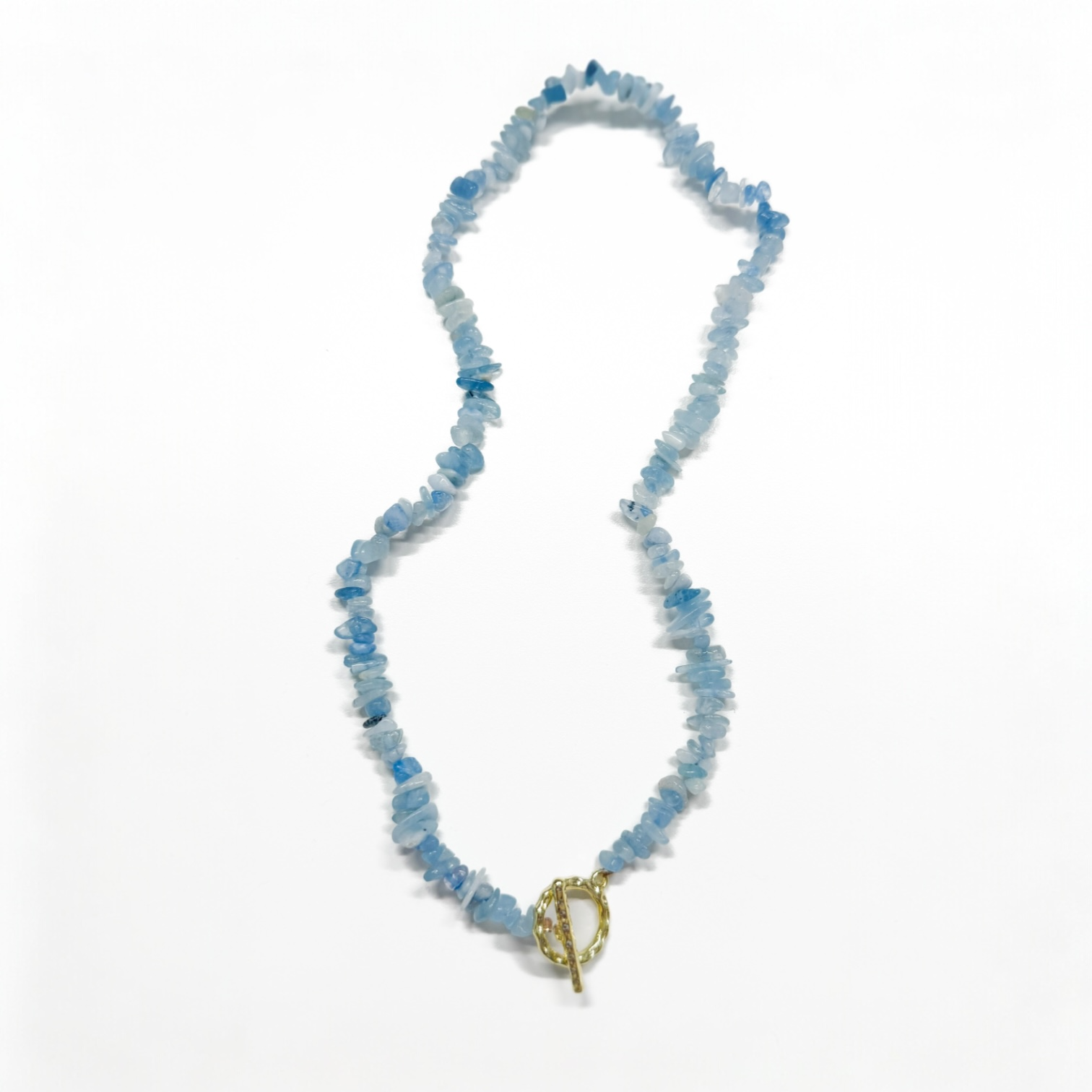 Blue Aquamarine Gemstone Necklace