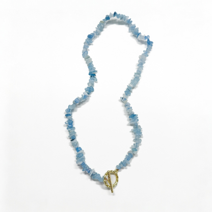 Blue Aquamarine Gemstone Necklace
