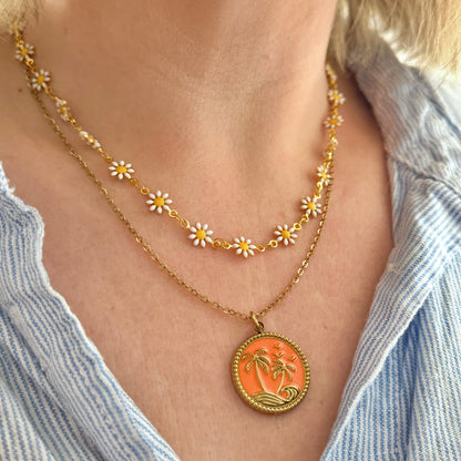 Flora Daisy Chain Gold Necklace
