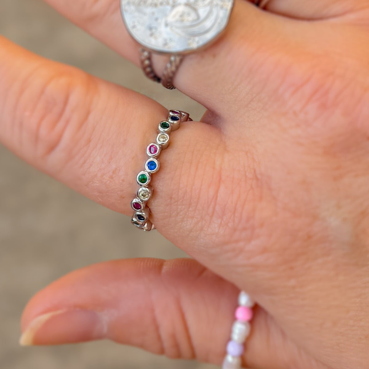 Carla Silver Rainbow Ring