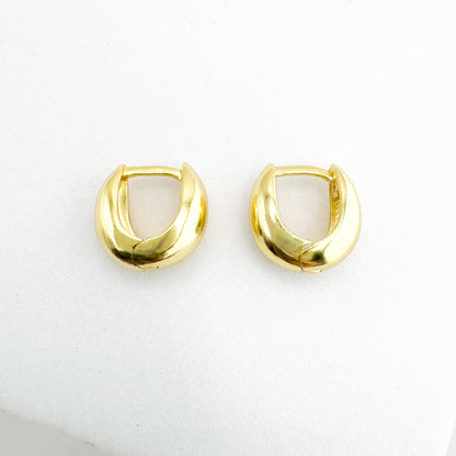 Cameron Chunky Gold Vermeil Mini Hoop Earrings - Razzle and Rose Jewellery