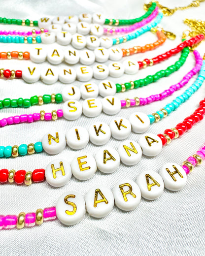 Remi Personalised Name Bead Bracelet