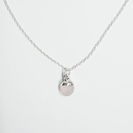 Sterling Silver Rose Quartz Pendant Necklace